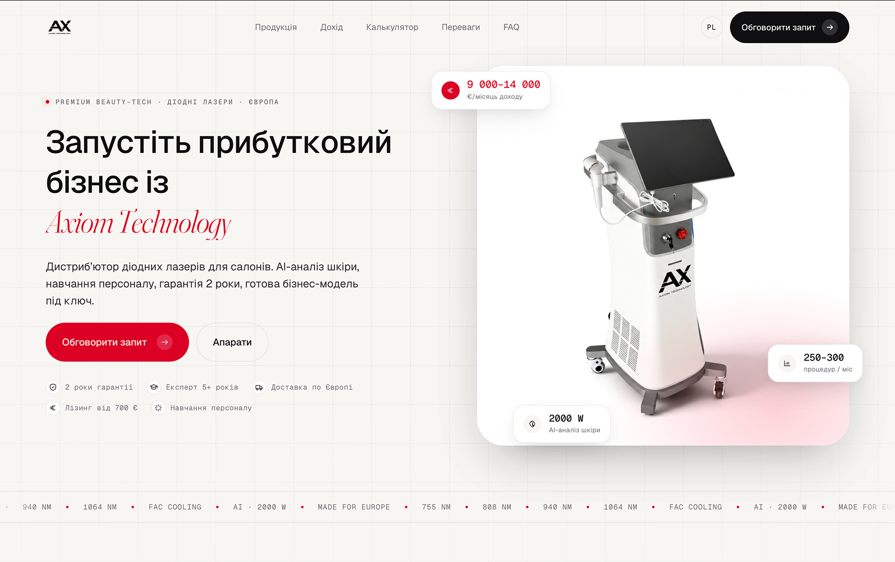 Кейс: AxiomEU · Лазери